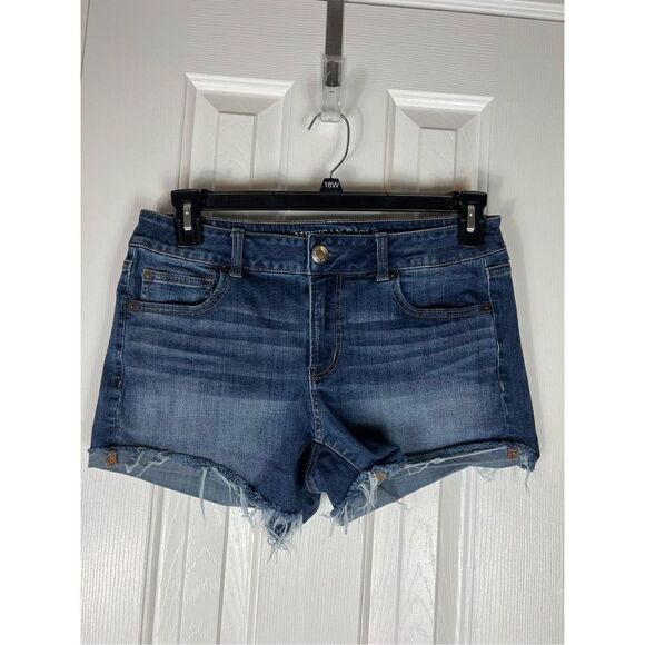 American Eagle Womens Denim Shortie Shorts 12 - Picture 1 of 3